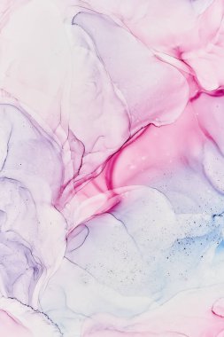 Alkol mürekkebi renkleri saydam. Soyut çok renkli mermer desen arkaplanı. Tasarım kağıdı, duvar kağıdı. Akrilik boyaları karıştırıyorum. Modern akışkan sanat. Alkol Mürekkebi Deseni