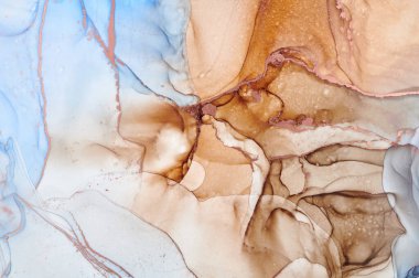 Alkol mürekkebi renkleri saydam. Soyut çok renkli mermer desen arkaplanı. Tasarım kağıdı, duvar kağıdı. Akrilik boyaları karıştırıyorum. Modern akışkan sanat. Alkol Mürekkebi Deseni