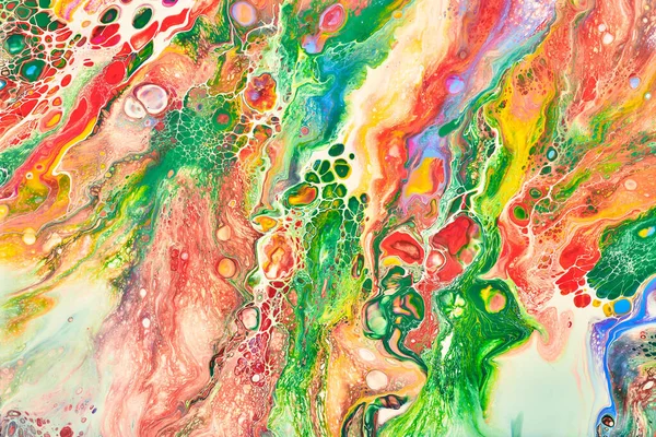 Sihirli Sıvı Sanatı. Soyut renkli arka plan, duvar kağıdı. Boyaları karıştırıyorum. Modern sanat. Mermer dokusu. Renkli tuval.