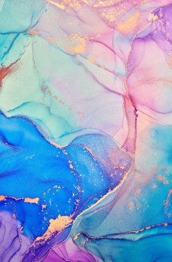 Alkol mürekkebi renkleri saydam. Soyut çok renkli mermer desen arkaplanı. Tasarım kağıdı, duvar kağıdı. Akrilik boyaları karıştırıyorum. Modern akışkan sanat. Alkol Mürekkebi Deseni