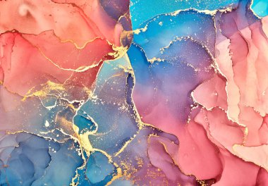 Alkol mürekkebi renkleri saydam. Soyut çok renkli mermer desen arkaplanı. Tasarım kağıdı, duvar kağıdı. Akrilik boyaları karıştırıyorum. Modern akışkan sanat. Alkol Mürekkebi Deseni