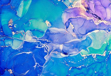 Alkol mürekkebi renkleri saydam. Soyut çok renkli mermer desen arkaplanı. Tasarım kağıdı, duvar kağıdı. Akrilik boyaları karıştırıyorum. Modern akışkan sanat. Alkol Mürekkebi Deseni