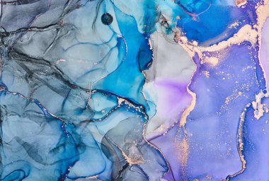 Alkol mürekkebi renkleri saydam. Soyut çok renkli mermer desen arkaplanı. Tasarım kağıdı, duvar kağıdı. Akrilik boyaları karıştırıyorum. Modern akışkan sanat. Alkol Mürekkebi Deseni