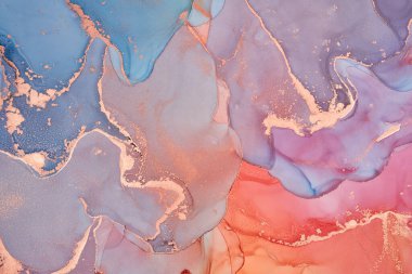 Alkol mürekkebi renkleri saydam. Soyut çok renkli mermer desen arkaplanı. Tasarım kağıdı, duvar kağıdı. Akrilik boyaları karıştırıyorum. Modern akışkan sanat. Alkol Mürekkebi Deseni