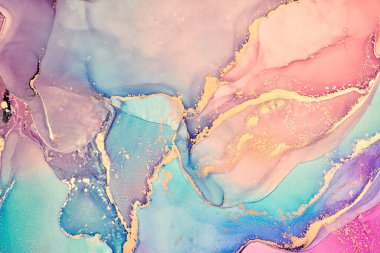 Alkol mürekkebi renkleri saydam. Soyut çok renkli mermer desen arkaplanı. Tasarım kağıdı, duvar kağıdı. Akrilik boyaları karıştırıyorum. Modern akışkan sanat. Alkol Mürekkebi Deseni