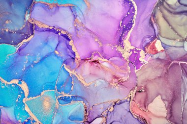 Alkol mürekkebi renkleri saydam. Soyut çok renkli mermer desen arkaplanı. Tasarım kağıdı, duvar kağıdı. Akrilik boyaları karıştırıyorum. Modern akışkan sanat. Alkol Mürekkebi Deseni