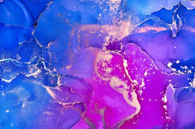 Alkol mürekkebi renkleri saydam. Soyut çok renkli mermer desen arkaplanı. Tasarım kağıdı, duvar kağıdı. Akrilik boyaları karıştırıyorum. Modern akışkan sanat. Alkol Mürekkebi Deseni