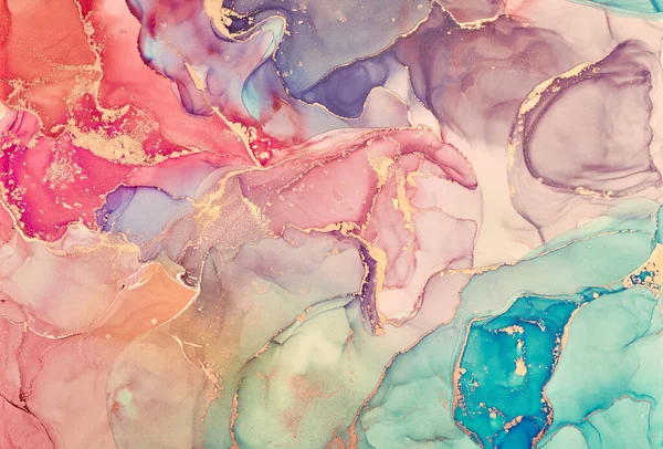 Alkol mürekkebi renkleri saydam. Soyut çok renkli mermer desen arkaplanı. Tasarım kağıdı, duvar kağıdı. Akrilik boyaları karıştırıyorum. Modern akışkan sanat. Alkol Mürekkebi Deseni
