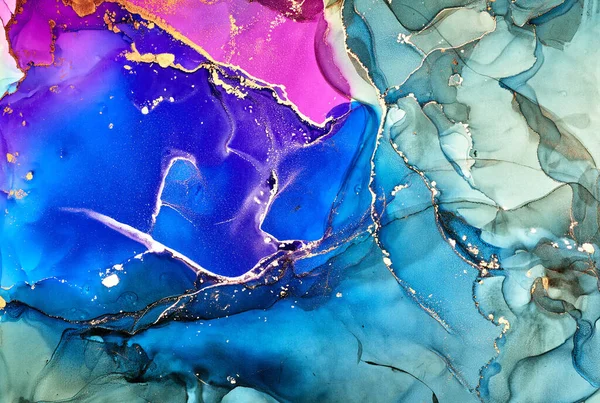 Alkol mürekkebi renkleri saydam. Soyut çok renkli mermer desen arkaplanı. Tasarım kağıdı, duvar kağıdı. Akrilik boyaları karıştırıyorum. Modern akışkan sanat. Alkol Mürekkebi Deseni