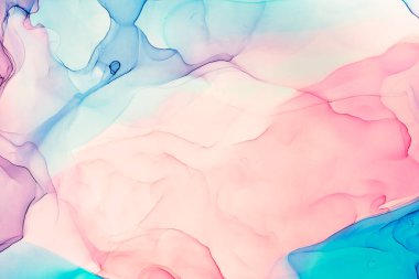 Alkol mürekkebi renkleri saydam. Soyut çok renkli mermer desen arkaplanı. Tasarım kağıdı, duvar kağıdı. Akrilik boyaları karıştırıyorum. Modern akışkan sanat. Alkol Mürekkebi Deseni