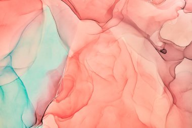 Alkol mürekkebi renkleri saydam. Soyut çok renkli mermer desen arkaplanı. Tasarım kağıdı, duvar kağıdı. Akrilik boyaları karıştırıyorum. Modern akışkan sanat. Alkol Mürekkebi Deseni