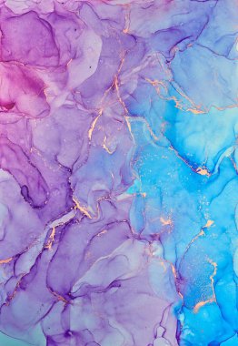 Alkol mürekkebi renkleri saydam. Soyut çok renkli mermer desen arkaplanı. Tasarım kağıdı, duvar kağıdı. Akrilik boyaları karıştırıyorum. Modern akışkan sanat. Alkol Mürekkebi Deseni