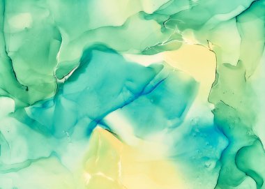 Alkol mürekkebi renkleri saydam. Soyut çok renkli mermer desen arkaplanı. Tasarım kağıdı, duvar kağıdı. Akrilik boyaları karıştırıyorum. Modern akışkan sanat. Alkol Mürekkebi Deseni