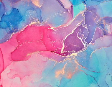 Alkol mürekkebi renkleri saydam. Soyut çok renkli mermer desen arkaplanı. Tasarım kağıdı, duvar kağıdı. Akrilik boyaları karıştırıyorum. Modern akışkan sanat. Alkol Mürekkebi Deseni