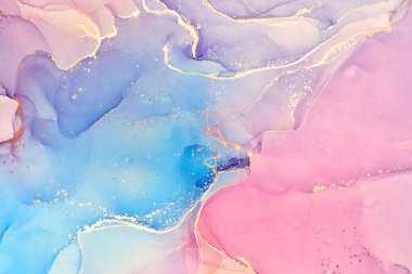 Alkol mürekkebi renkleri saydam. Soyut çok renkli mermer desen arkaplanı. Tasarım kağıdı, duvar kağıdı. Akrilik boyaları karıştırıyorum. Modern akışkan sanat. Alkol Mürekkebi Deseni