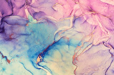 Alkol mürekkebi renkleri saydam. Soyut çok renkli mermer desen arkaplanı. Tasarım kağıdı, duvar kağıdı. Akrilik boyaları karıştırıyorum. Modern akışkan sanat. Alkol Mürekkebi Deseni