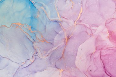 Alkol mürekkebi renkleri saydam. Soyut çok renkli mermer desen arkaplanı. Tasarım kağıdı, duvar kağıdı. Akrilik boyaları karıştırıyorum. Modern akışkan sanat. Alkol Mürekkebi Deseni