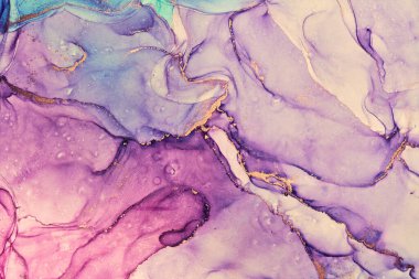 Alkol mürekkebi renkleri saydam. Soyut çok renkli mermer desen arkaplanı. Tasarım kağıdı, duvar kağıdı. Akrilik boyaları karıştırıyorum. Modern akışkan sanat. Alkol Mürekkebi Deseni