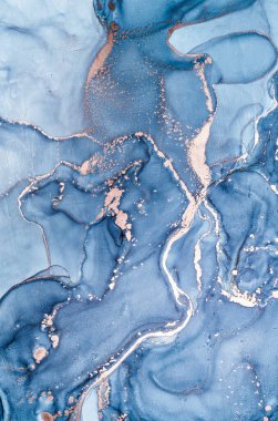 Alkol mürekkebi renkleri saydam. Soyut çok renkli mermer desen arkaplanı. Tasarım kağıdı, duvar kağıdı. Akrilik boyaları karıştırıyorum. Modern akışkan sanat. Alkol Mürekkebi Deseni