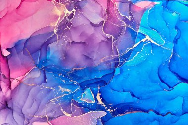 Alkol mürekkebi renkleri saydam. Soyut çok renkli mermer desen arkaplanı. Tasarım kağıdı, duvar kağıdı. Akrilik boyaları karıştırıyorum. Modern akışkan sanat. Alkol Mürekkebi Deseni