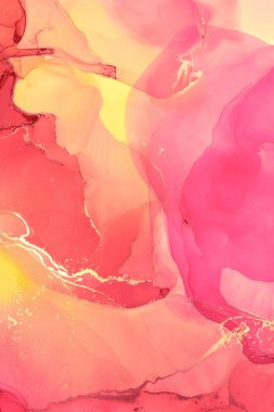 Alkol mürekkebi renkleri saydam. Soyut çok renkli mermer desen arkaplanı. Tasarım kağıdı, duvar kağıdı. Akrilik boyaları karıştırıyorum. Modern akışkan sanat. Alkol Mürekkebi Deseni