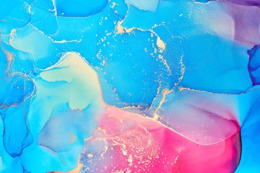 Alkol mürekkebi renkleri saydam. Soyut çok renkli mermer desen arkaplanı. Tasarım kağıdı, duvar kağıdı. Akrilik boyaları karıştırıyorum. Modern akışkan sanat. Alkol Mürekkebi Deseni