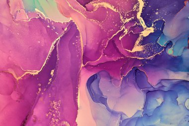 Alkol mürekkebi renkleri saydam. Soyut çok renkli mermer desen arkaplanı. Tasarım kağıdı, duvar kağıdı. Akrilik boyaları karıştırıyorum. Modern akışkan sanat. Alkol Mürekkebi Deseni