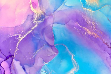 Alkol mürekkebi renkleri saydam. Soyut çok renkli mermer desen arkaplanı. Tasarım kağıdı, duvar kağıdı. Akrilik boyaları karıştırıyorum. Modern akışkan sanat. Alkol Mürekkebi Deseni