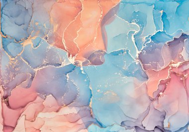 Alkol mürekkebi renkleri saydam. Soyut çok renkli mermer desen arkaplanı. Tasarım kağıdı, duvar kağıdı. Akrilik boyaları karıştırıyorum. Modern akışkan sanat. Alkol Mürekkebi Deseni