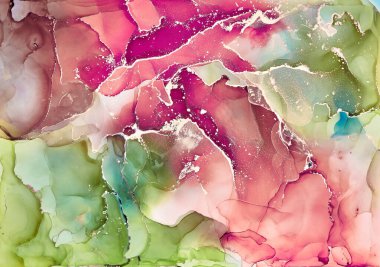 Alkol mürekkebi renkleri saydam. Soyut çok renkli mermer desen arkaplanı. Tasarım kağıdı, duvar kağıdı. Akrilik boyaları karıştırıyorum. Modern akışkan sanat. Alkol Mürekkebi Deseni