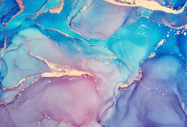 Alkol mürekkebi renkleri saydam. Soyut çok renkli mermer desen arkaplanı. Tasarım kağıdı, duvar kağıdı. Akrilik boyaları karıştırıyorum. Modern akışkan sanat. Alkol Mürekkebi Deseni