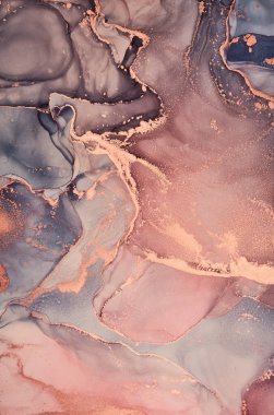 Alkol mürekkebi renkleri saydam. Soyut çok renkli mermer desen arkaplanı. Tasarım kağıdı, duvar kağıdı. Akrilik boyaları karıştırıyorum. Modern akışkan sanat. Alkol Mürekkebi Deseni