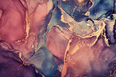 Alkol mürekkebi renkleri saydam. Soyut çok renkli mermer desen arkaplanı. Tasarım kağıdı, duvar kağıdı. Akrilik boyaları karıştırıyorum. Modern akışkan sanat. Alkol Mürekkebi Deseni