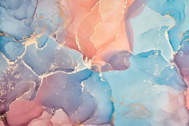 Alkol mürekkebi renkleri saydam. Soyut çok renkli mermer desen arkaplanı. Tasarım kağıdı, duvar kağıdı. Akrilik boyaları karıştırıyorum. Modern akışkan sanat. Alkol Mürekkebi Deseni