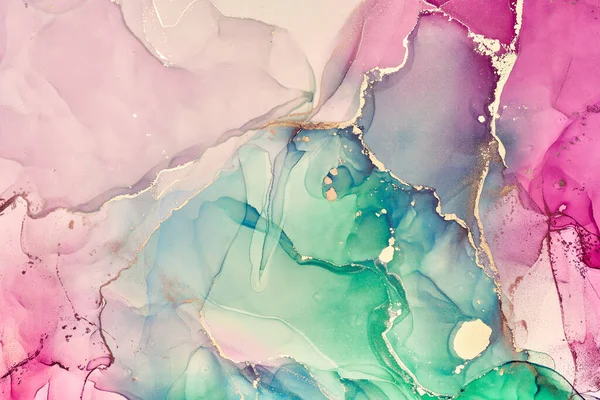 Alkoholfarbe Färbt Transluzent Abstrakte Mehrfarbige Marmorstruktur Hintergrund Design Packpapier Tapete — Stockfoto