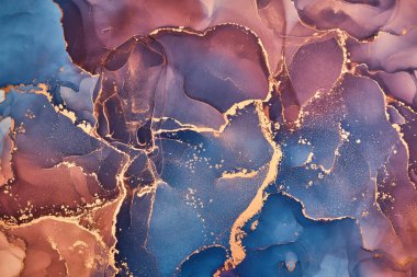 Alkol mürekkebi renkleri saydam. Soyut çok renkli mermer desen arkaplanı. Tasarım kağıdı, duvar kağıdı. Akrilik boyaları karıştırıyorum. Modern akışkan sanat. Alkol Mürekkebi Deseni