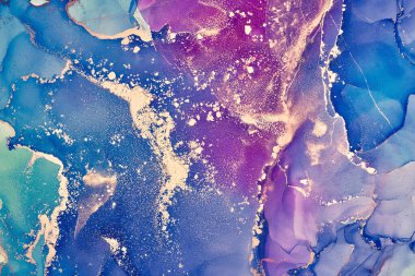 Alkol mürekkebi renkleri saydam. Soyut çok renkli mermer desen arkaplanı. Tasarım kağıdı, duvar kağıdı. Akrilik boyaları karıştırıyorum. Modern akışkan sanat. Alkol Mürekkebi Deseni