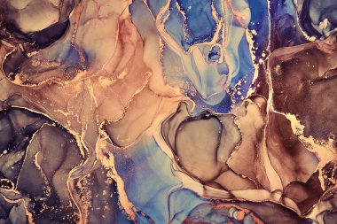 Alkol mürekkebi renkleri saydam. Soyut çok renkli mermer desen arkaplanı. Tasarım kağıdı, duvar kağıdı. Akrilik boyaları karıştırıyorum. Modern akışkan sanat. Alkol Mürekkebi Deseni