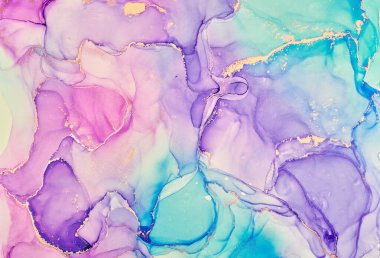Alkol mürekkebi renkleri saydam. Soyut çok renkli mermer desen arkaplanı. Tasarım kağıdı, duvar kağıdı. Akrilik boyaları karıştırıyorum. Modern akışkan sanat. Alkol Mürekkebi Deseni