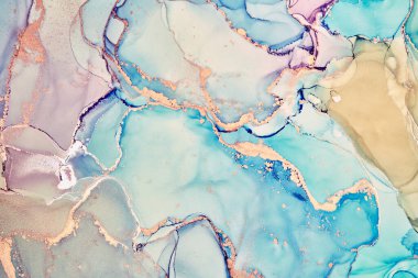 Alkol mürekkebi renkleri saydam. Soyut çok renkli mermer desen arkaplanı. Tasarım kağıdı, duvar kağıdı. Akrilik boyaları karıştırıyorum. Modern akışkan sanat. Alkol Mürekkebi Deseni