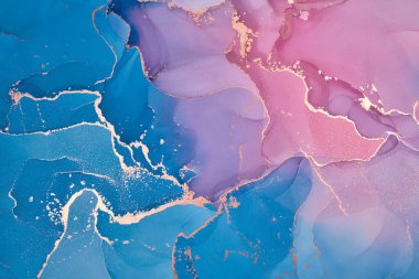 Alkol mürekkebi renkleri saydam. Soyut çok renkli mermer desen arkaplanı. Tasarım kağıdı, duvar kağıdı. Akrilik boyaları karıştırıyorum. Modern akışkan sanat. Alkol Mürekkebi Deseni