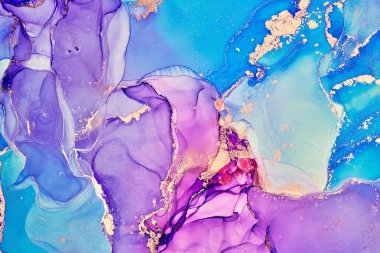 Alkol mürekkebi renkleri saydam. Soyut çok renkli mermer desen arkaplanı. Tasarım kağıdı, duvar kağıdı. Akrilik boyaları karıştırıyorum. Modern akışkan sanat. Alkol Mürekkebi Deseni