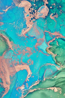 Alkol mürekkebi renkleri saydam. Soyut çok renkli mermer desen arkaplanı. Tasarım kağıdı, duvar kağıdı. Akrilik boyaları karıştırıyorum. Modern akışkan sanat. Alkol Mürekkebi Deseni