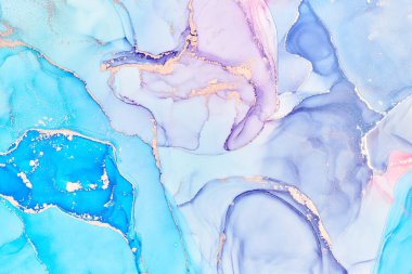 Alkol mürekkebi renkleri saydam. Soyut çok renkli mermer desen arkaplanı. Tasarım kağıdı, duvar kağıdı. Akrilik boyaları karıştırıyorum. Modern akışkan sanat. Alkol Mürekkebi Deseni