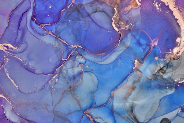 Alkol mürekkebi renkleri saydam. Soyut çok renkli mermer desen arkaplanı. Tasarım kağıdı, duvar kağıdı. Akrilik boyaları karıştırıyorum. Modern akışkan sanat. Alkol Mürekkebi Deseni