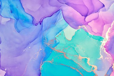 Alkol mürekkebi renkleri saydam. Soyut çok renkli mermer desen arkaplanı. Tasarım kağıdı, duvar kağıdı. Akrilik boyaları karıştırıyorum. Modern akışkan sanat. Alkol Mürekkebi Deseni