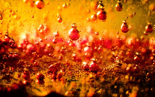 Bulles en liquide abstrait coloré — Photo