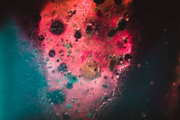 Bubblor i flytande färgglad abstrakt Stockbild