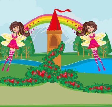 Peri tower ve güzel periler ile manzara