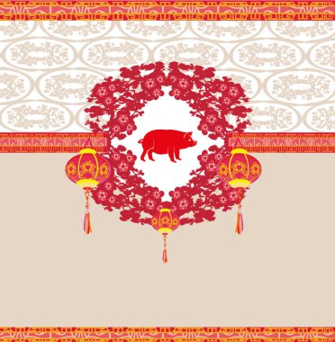 Çince Zodyak domuz - yılı çerçeve